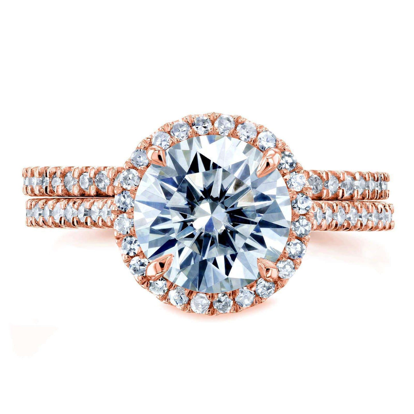 2.25 Carat Moissanite Round Capri Bridal Set