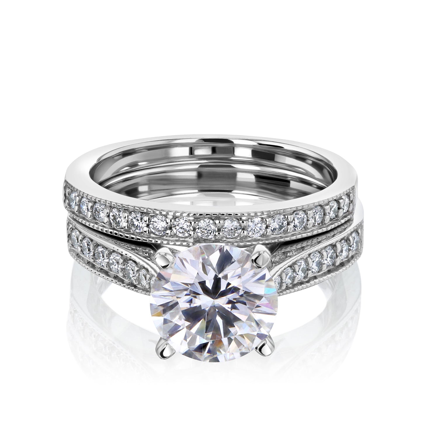2.3 Carat Moissanite Round Sophie Bridal Set