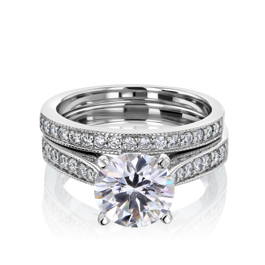 2.3 Carat Moissanite Round Sophie Bridal Set