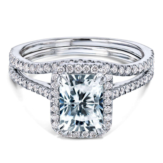 2.3 Carat Moissanite Radiant Original Bridal Set (DEF/VS)