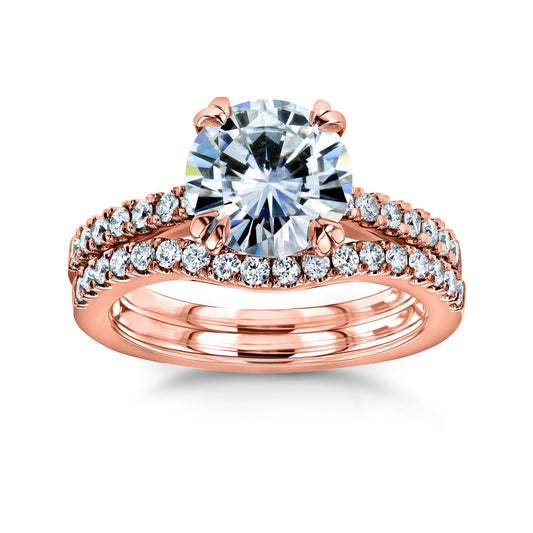 2.3 Carat Moissanite Pink Madison Bridal Set (DEF/VS)