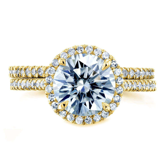 2.25 Carat Moissanite Round Capri Bridal Set