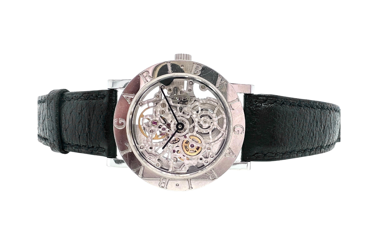 Bvlgari 18k White Gold Skeletonized Wristwatch