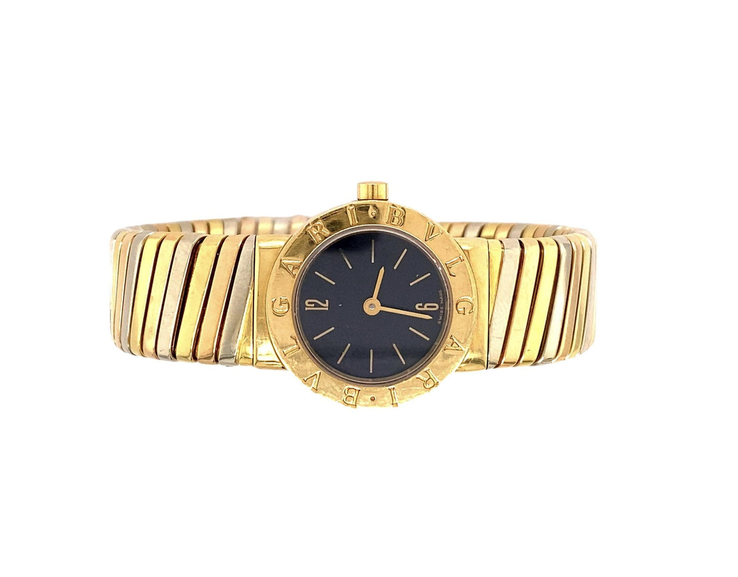 Bvlgari Tubogas Tri-Color Gold Bracelet Watch